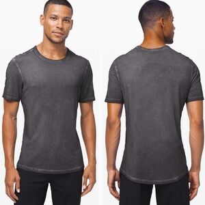 Lululemon Mens 5 Year Basic Tee Gray Mineral Sun Wash Anchor Small Classic Crew